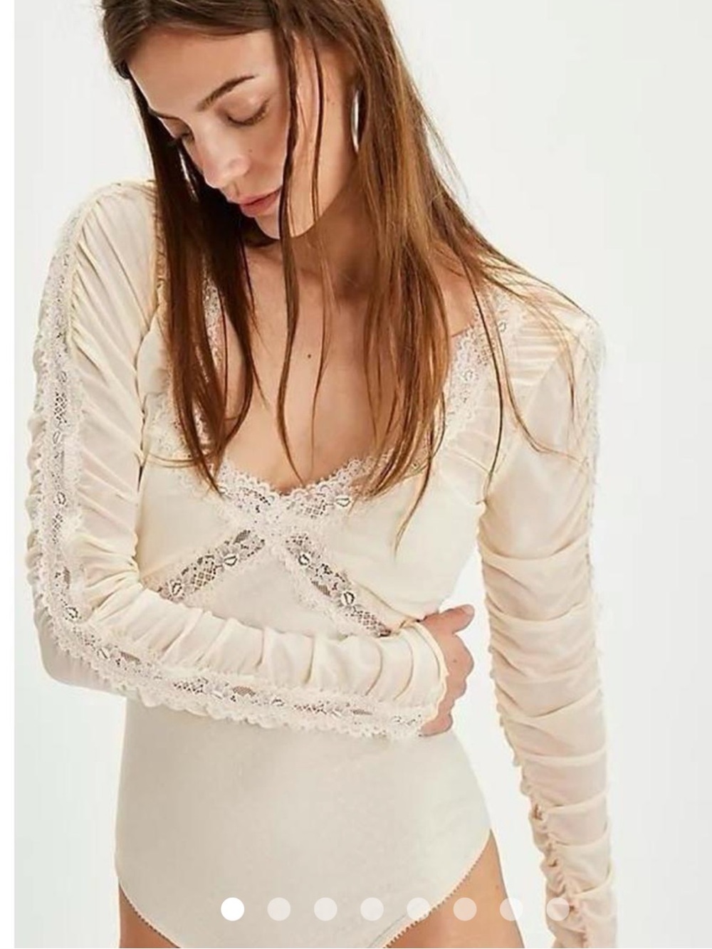 Free People Intimately Free Forever Young Body Suit NWT Cream Ivory